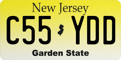 NJ license plate C55YDD