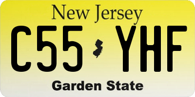 NJ license plate C55YHF