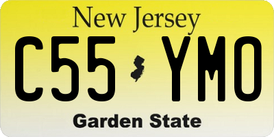 NJ license plate C55YMO