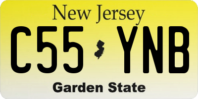 NJ license plate C55YNB