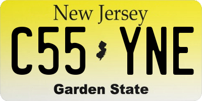 NJ license plate C55YNE