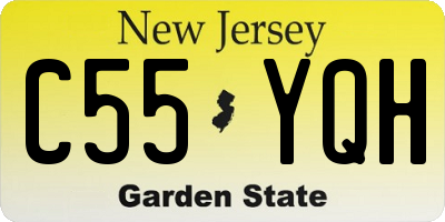 NJ license plate C55YQH