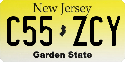 NJ license plate C55ZCY