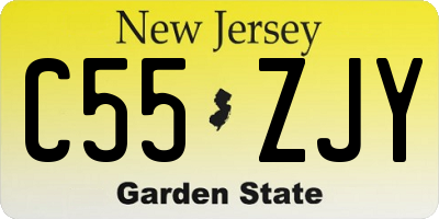NJ license plate C55ZJY