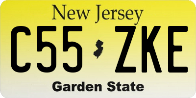 NJ license plate C55ZKE