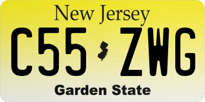 NJ license plate C55ZWG