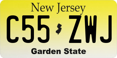 NJ license plate C55ZWJ