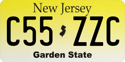 NJ license plate C55ZZC