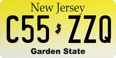 NJ license plate C55ZZQ