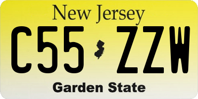 NJ license plate C55ZZW