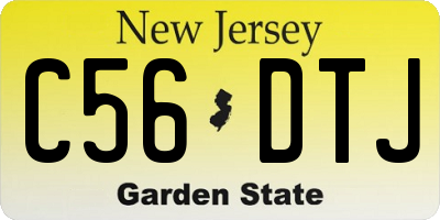 NJ license plate C56DTJ