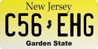 NJ license plate C56EHG