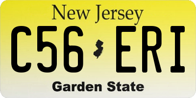 NJ license plate C56ERI