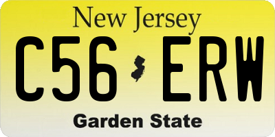 NJ license plate C56ERW