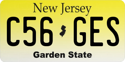 NJ license plate C56GES
