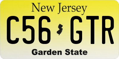 NJ license plate C56GTR