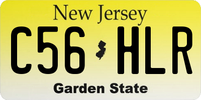 NJ license plate C56HLR