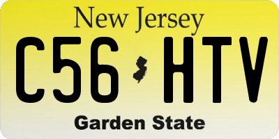 NJ license plate C56HTV