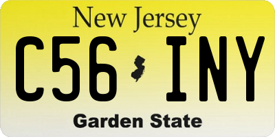 NJ license plate C56INY