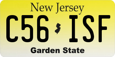 NJ license plate C56ISF
