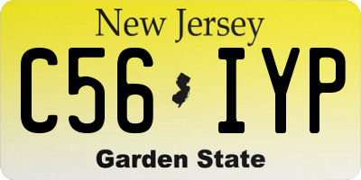 NJ license plate C56IYP