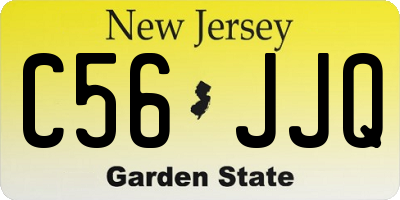 NJ license plate C56JJQ