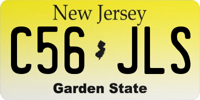 NJ license plate C56JLS