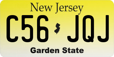 NJ license plate C56JQJ