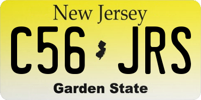 NJ license plate C56JRS