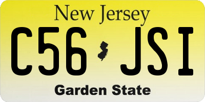 NJ license plate C56JSI