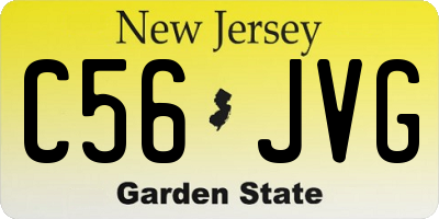 NJ license plate C56JVG