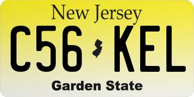 NJ license plate C56KEL