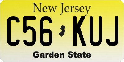 NJ license plate C56KUJ