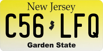 NJ license plate C56LFQ