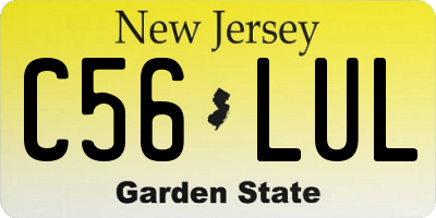 NJ license plate C56LUL