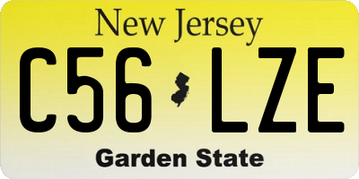 NJ license plate C56LZE