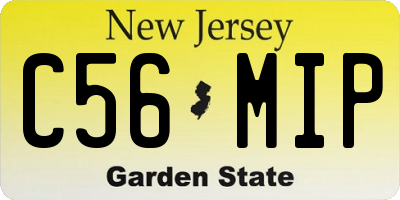 NJ license plate C56MIP