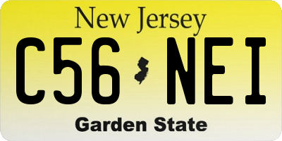 NJ license plate C56NEI
