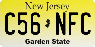 NJ license plate C56NFC