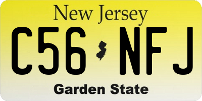 NJ license plate C56NFJ