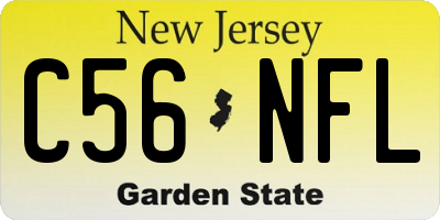 NJ license plate C56NFL