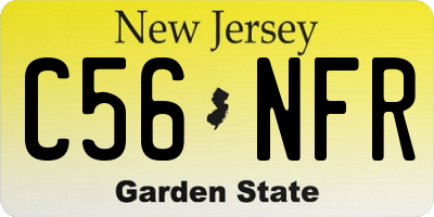 NJ license plate C56NFR