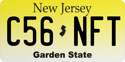 NJ license plate C56NFT