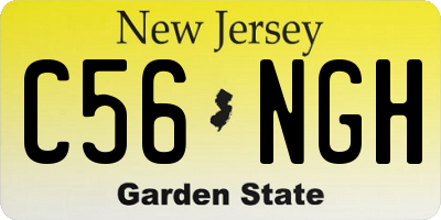 NJ license plate C56NGH