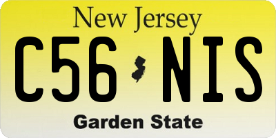 NJ license plate C56NIS