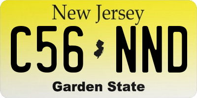 NJ license plate C56NND