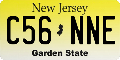NJ license plate C56NNE