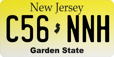 NJ license plate C56NNH
