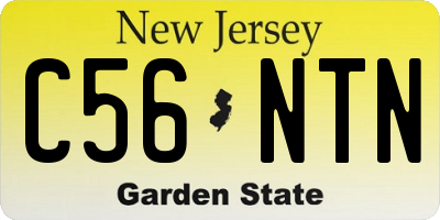 NJ license plate C56NTN