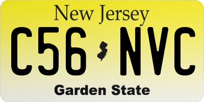 NJ license plate C56NVC